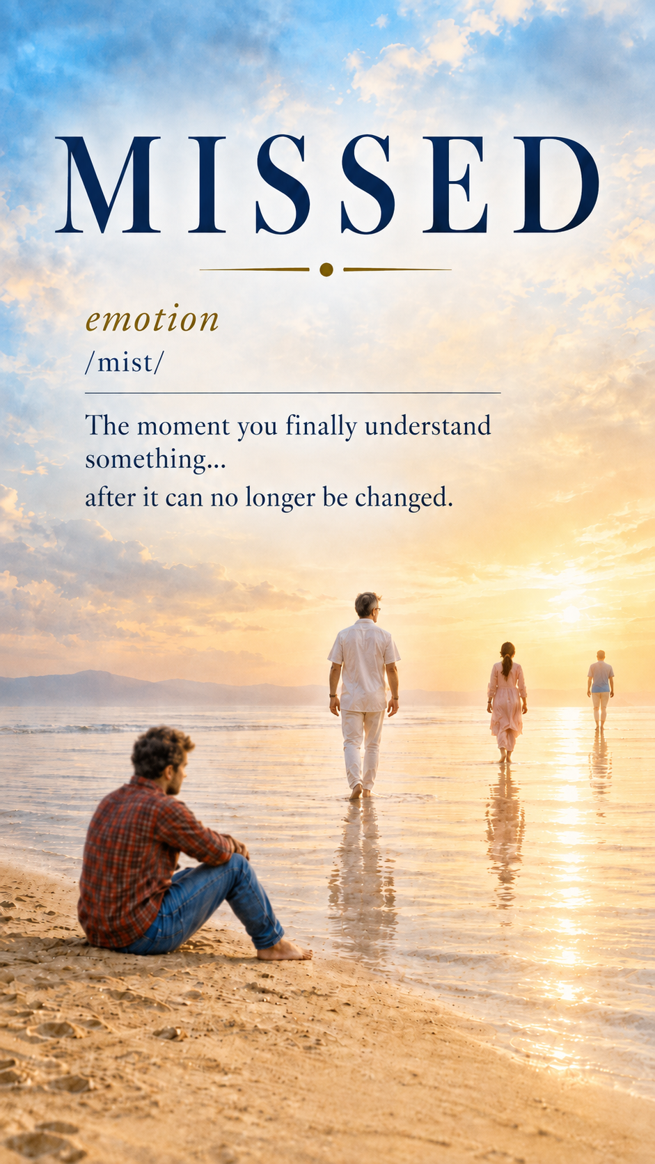 A dictionary for the heart: emotion, /mist/ — the moment you finally understand something after it can no longer be changed.