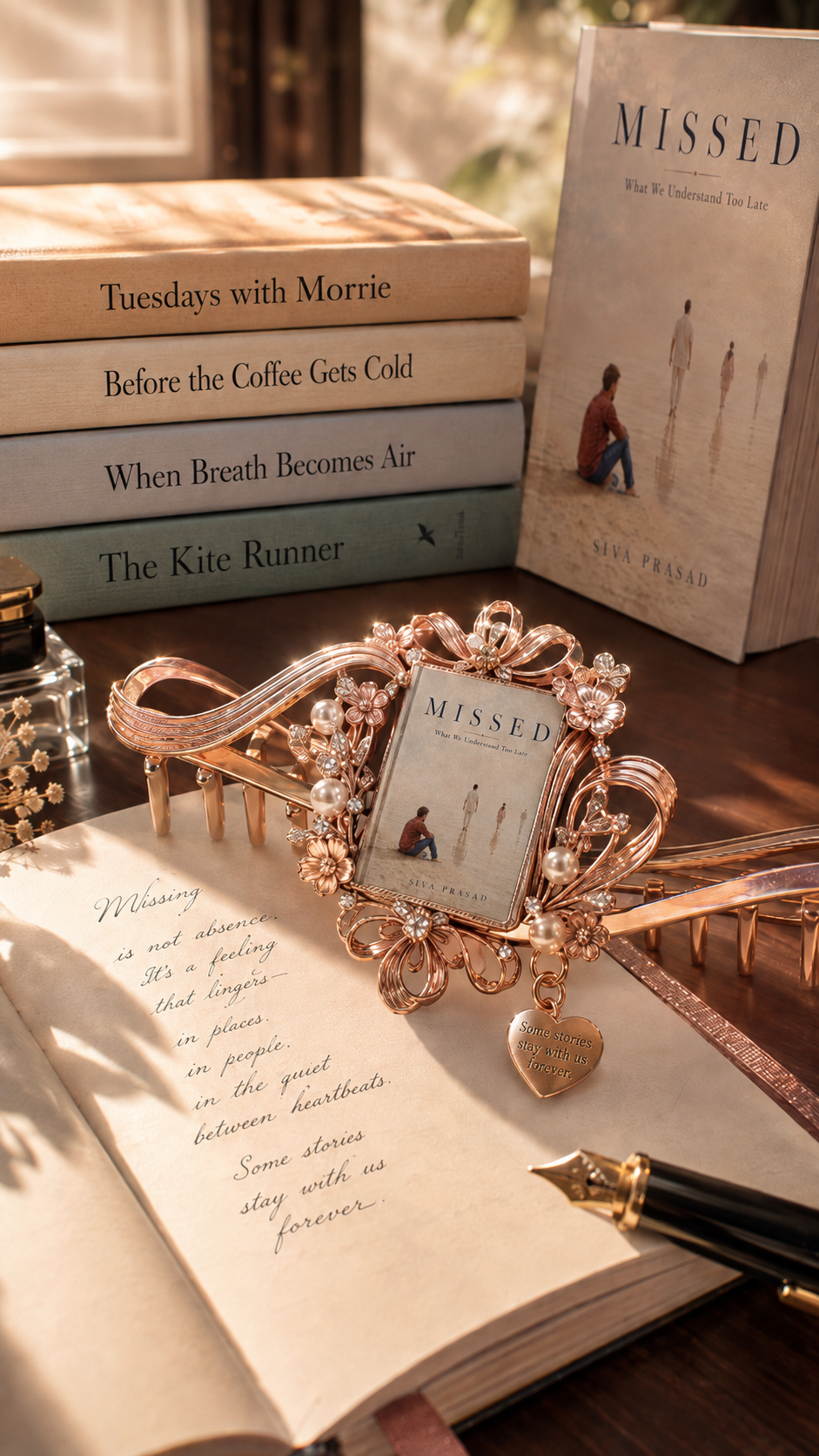 MISSED, alongside Tuesdays with Morrie, Before the Coffee Gets Cold, When Breath Becomes Air, and The Kite Runner.